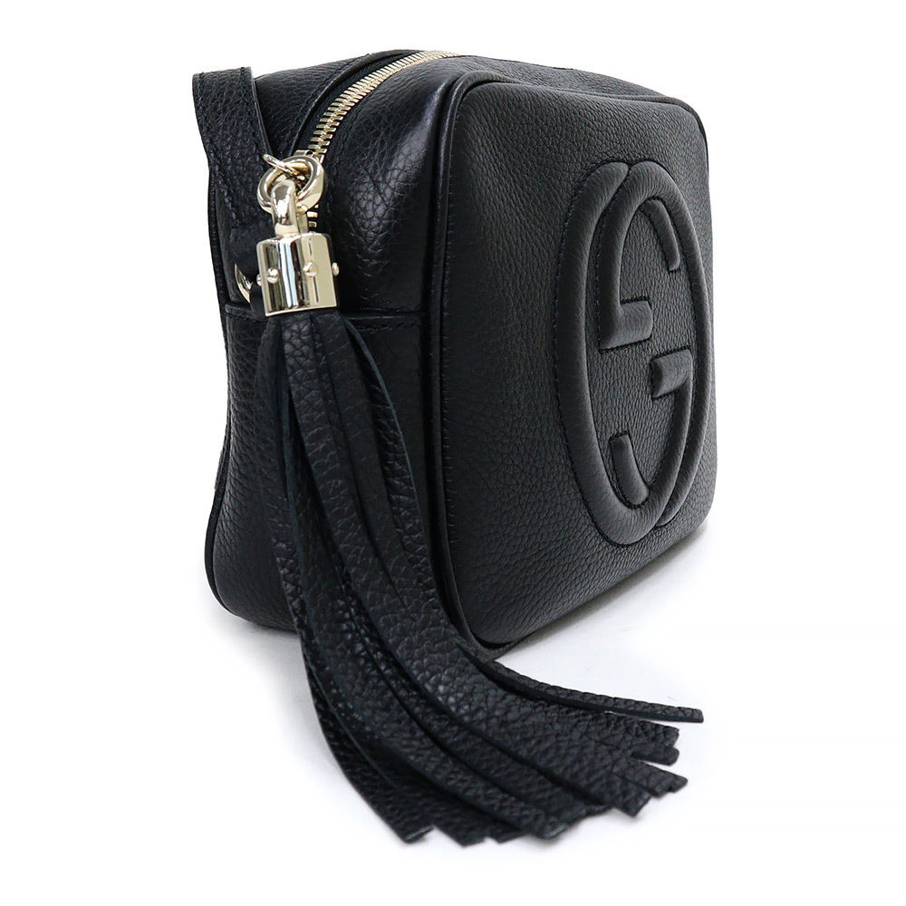 Gucci Soho Small Disco Bag Crossbody Grain Leather Black - Picture 3 of 8